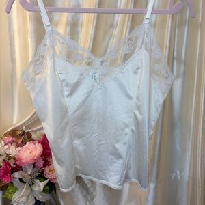 Vintage Fortune White Lace Camisole- Medium